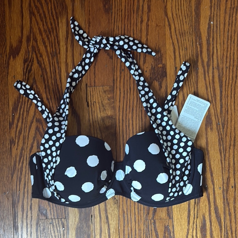 Anita Black and White Polka Dot Bikini Top